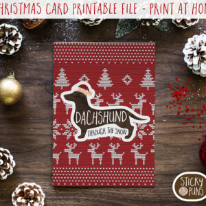 5x7 downloadable christmas card funny pun