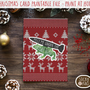 5x7 downloadable christmas card funny pun