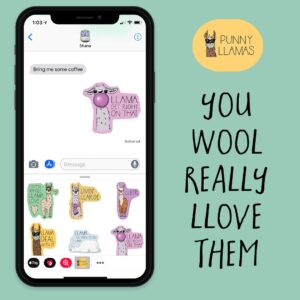 You wool really llove them - funny imessage sticker pack with llamas