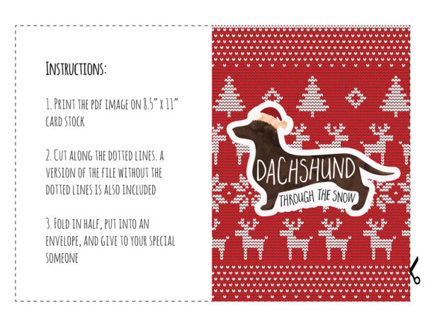 5x7 downloadable christmas card funny pun