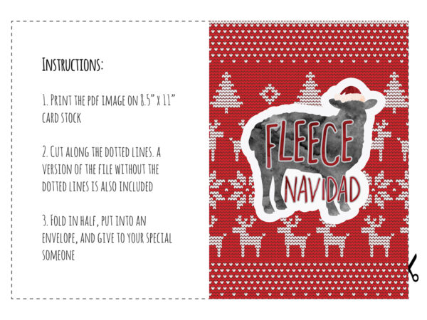 5x7 downloadable christmas card funny pun