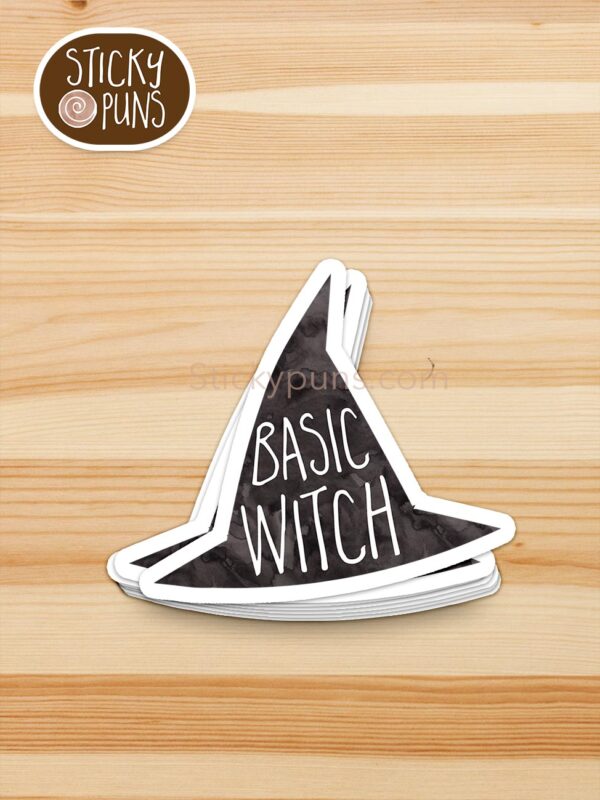 stack of Basic witch pun stickers