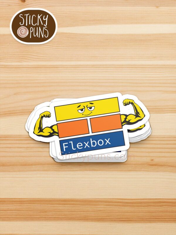 stack of FlexBox pun stickers