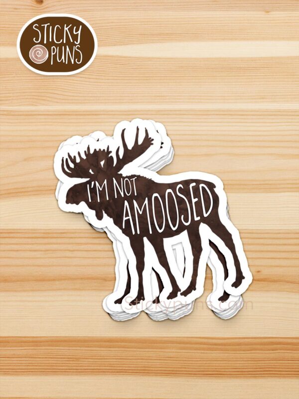 stack of moose pun stickers