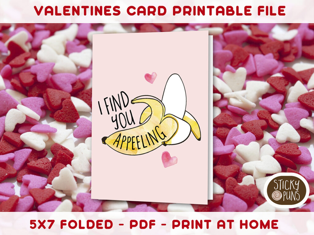 Printable 5x7 card for valentines love anniversary