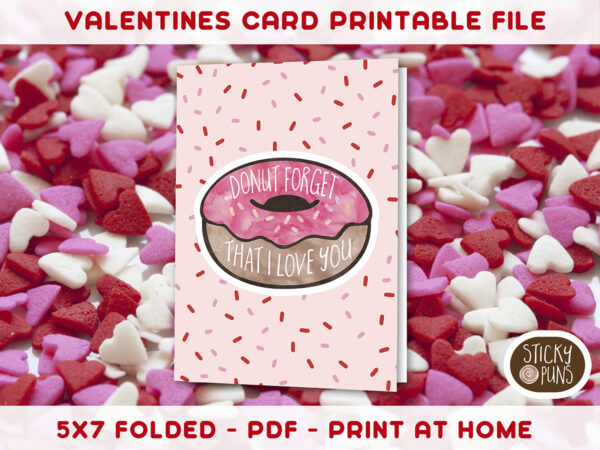 Printable 5x7 card for valentines love anniversary