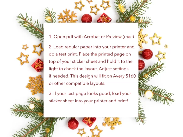 funny Christmas gift tags printing instructions