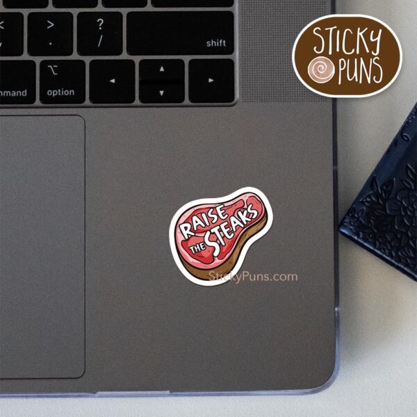 Funny Steak Pun Sticker Design