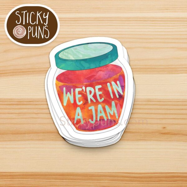 Jam jar design featuring clever pun